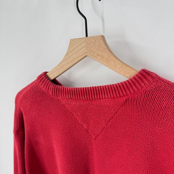 Vintage Tommy Hilfiger Classic Men's Crewneck Knit Pullover Red Sweater Size XL - Picture 5 of 8
